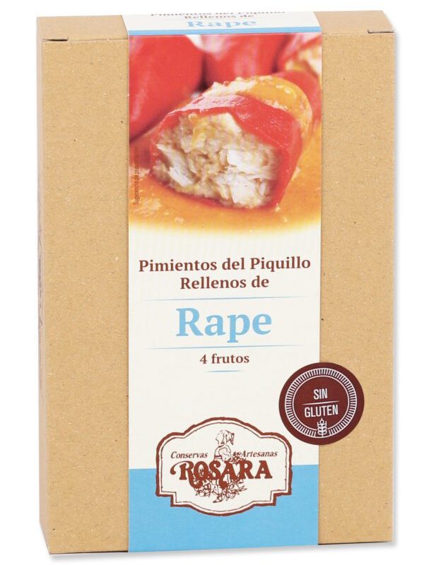 Pimientos del Piquillo rellenos de Rape 4 frutos. La Rosara